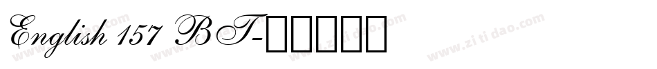 English 157 BT字体转换